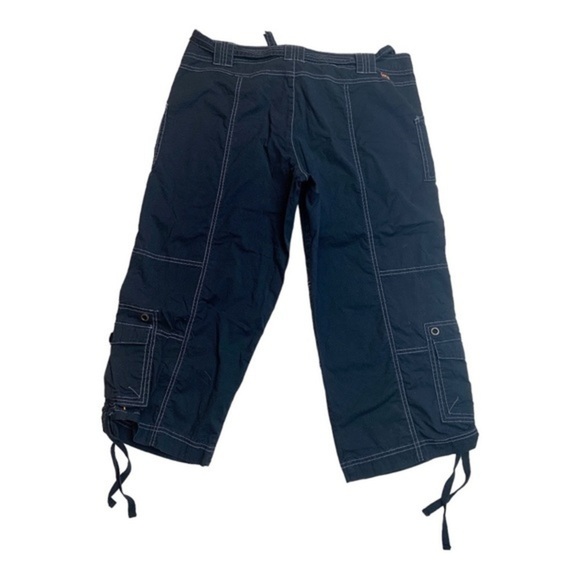 Lucy Capri Pants Black Cotton Spandex Size Large - Picture 2 of 7